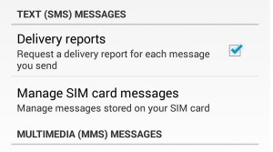 SMS Delivery reports